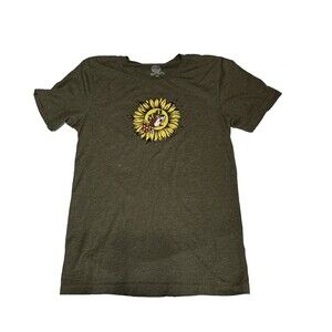 Buc-ees Shirt Adult Small Be Happy Flowers Bee Sunflower Buc-ees Hippy